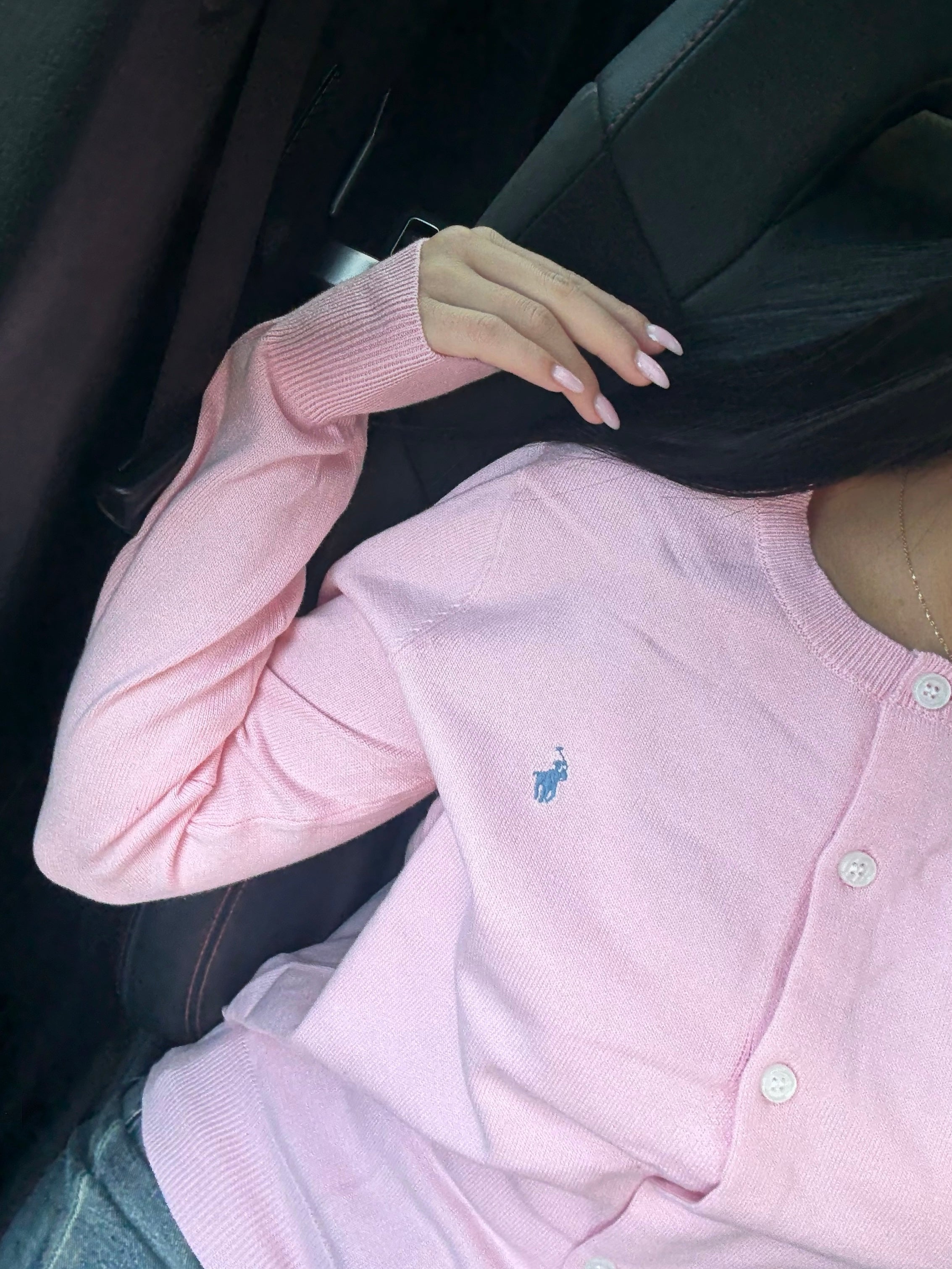 GILET ROSE À BOUTON