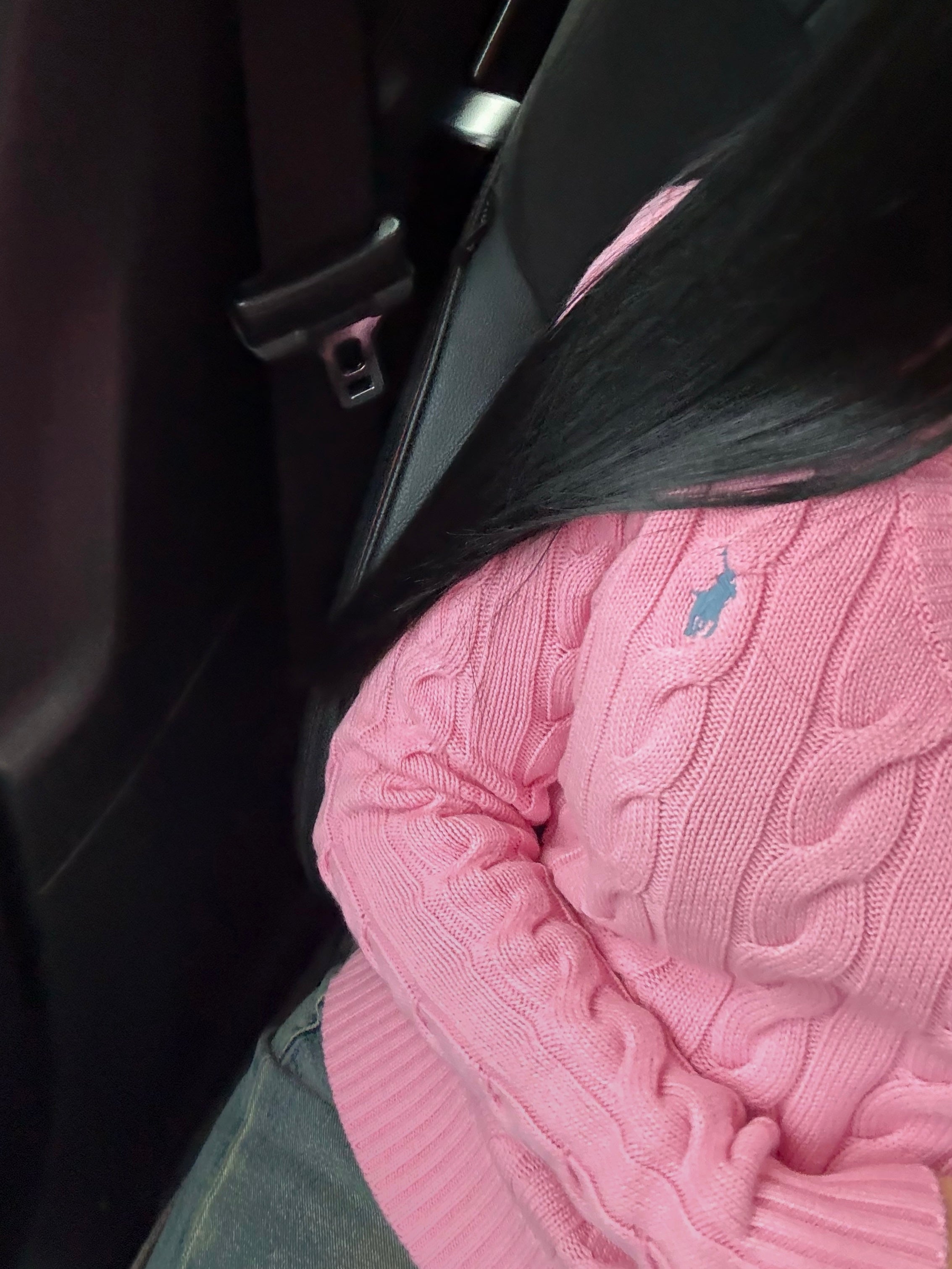 GILET EN COTON TORSADÉ MANCHE LONGUE ROSE