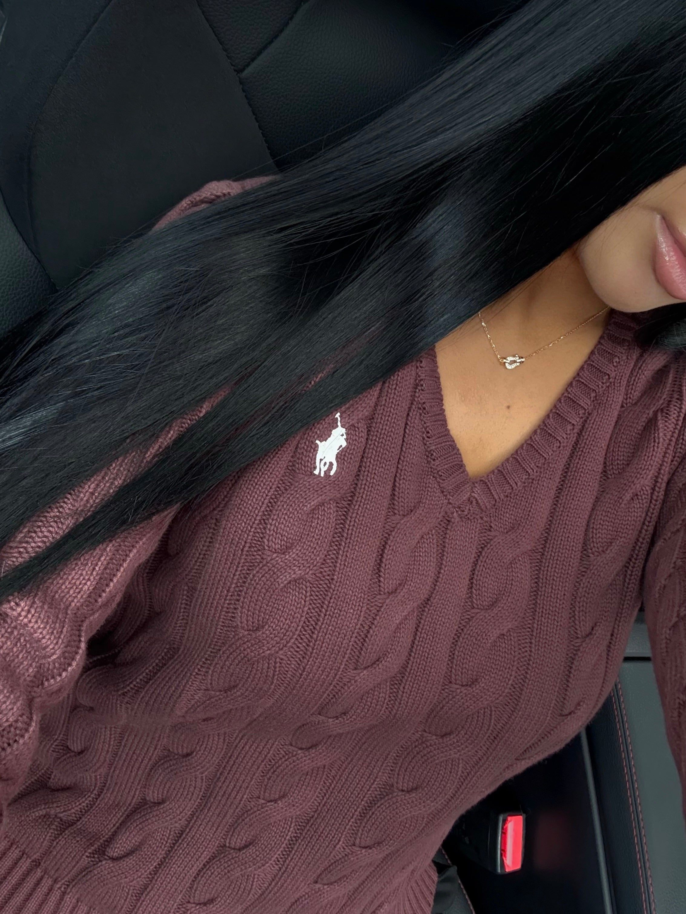 GILET EN COTON TORSADÉ MANCHE LONGUE MARRON