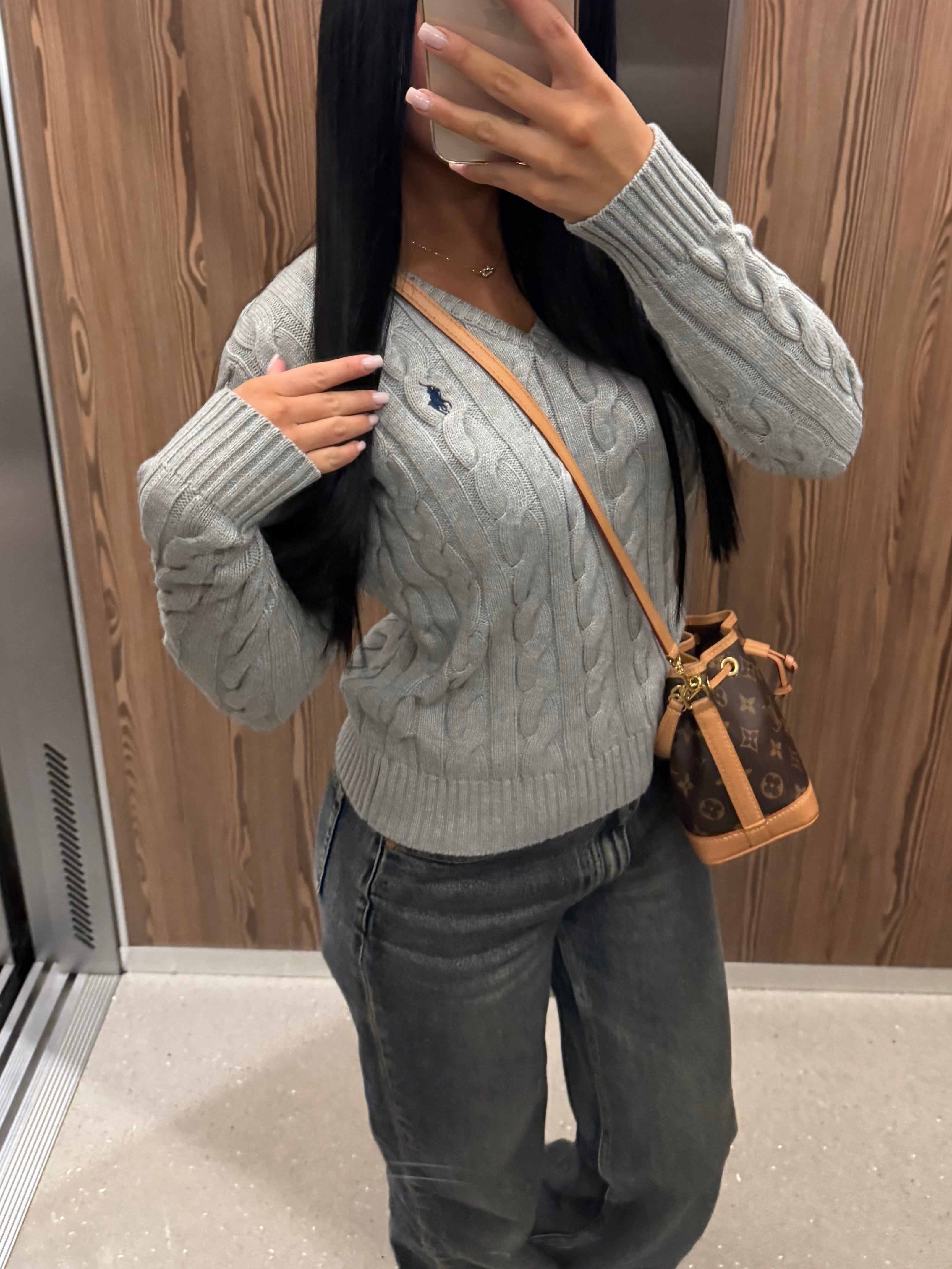 GILET EN COTON TORSADÉ MANCHE LONGUE GRIS