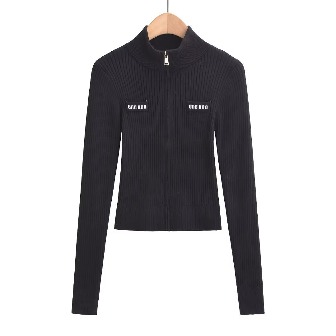 GILET CÔTELÉ NOIR ZIPPÉ