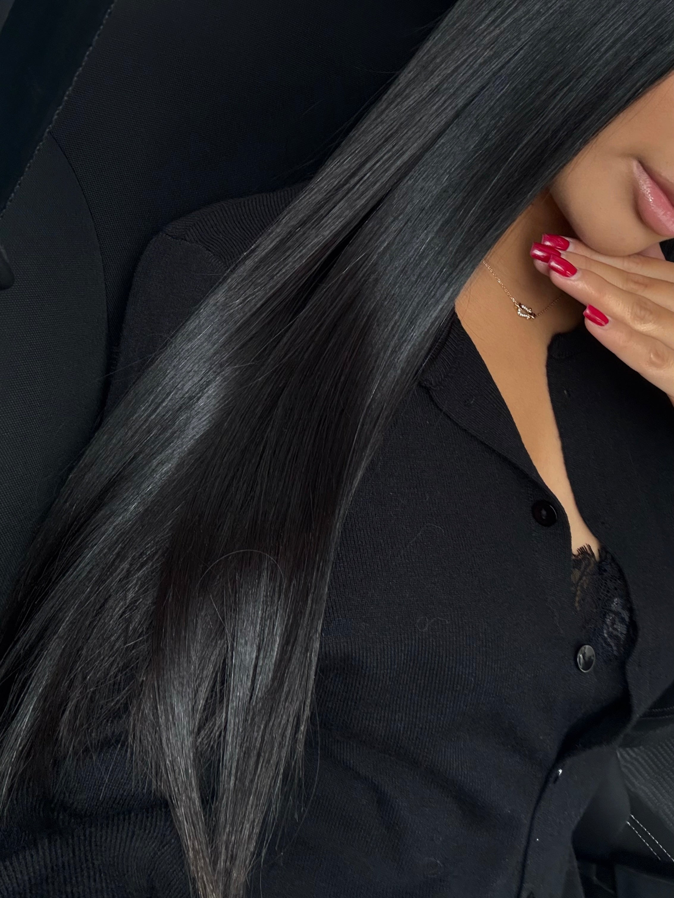 GILET TOP COMBINÉ DENTELLE NOIR