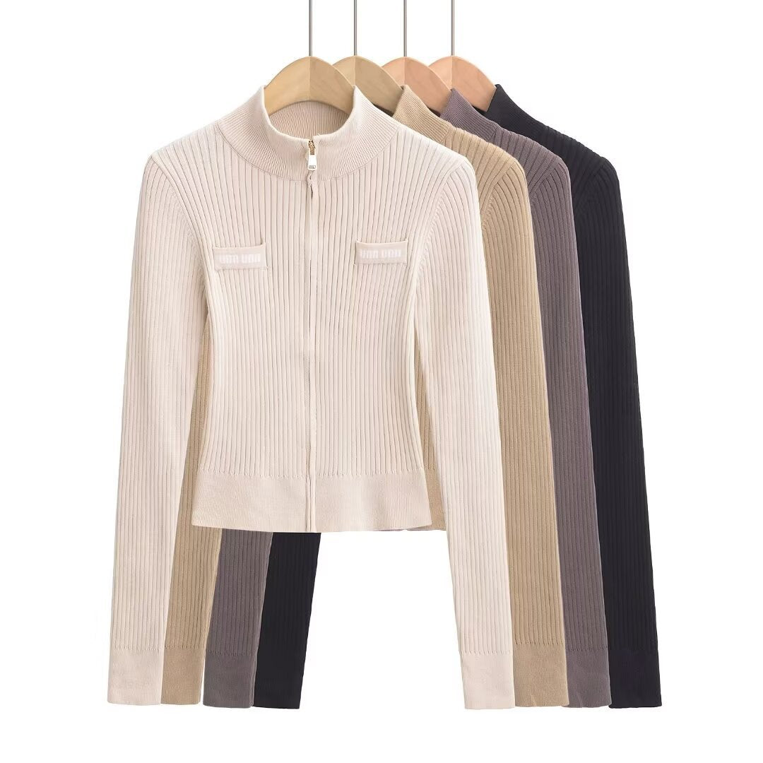 GILET CÔTELÉ BEIGE ZIPPÉ