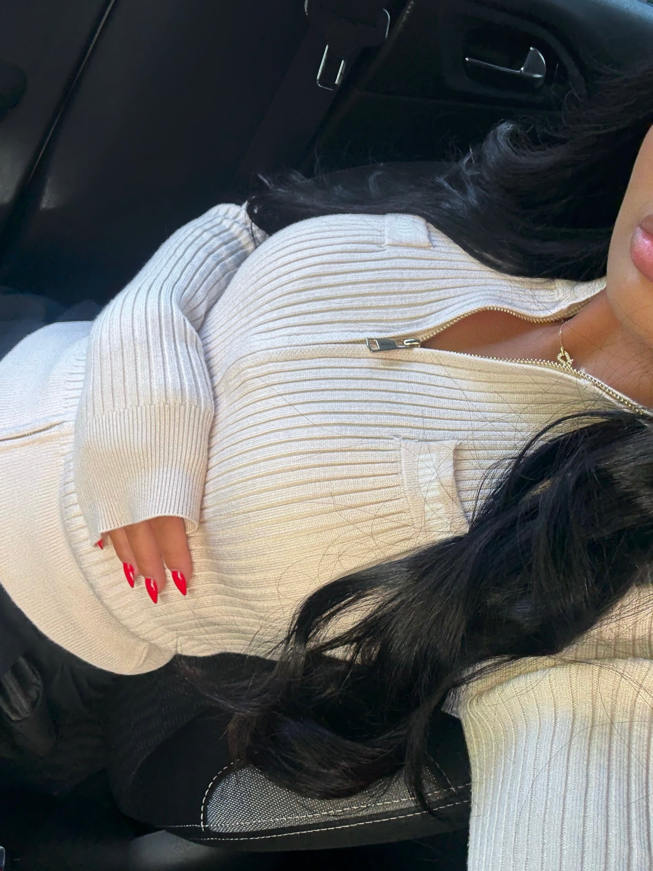 GILET CÔTELÉ BEIGE ZIPPÉ