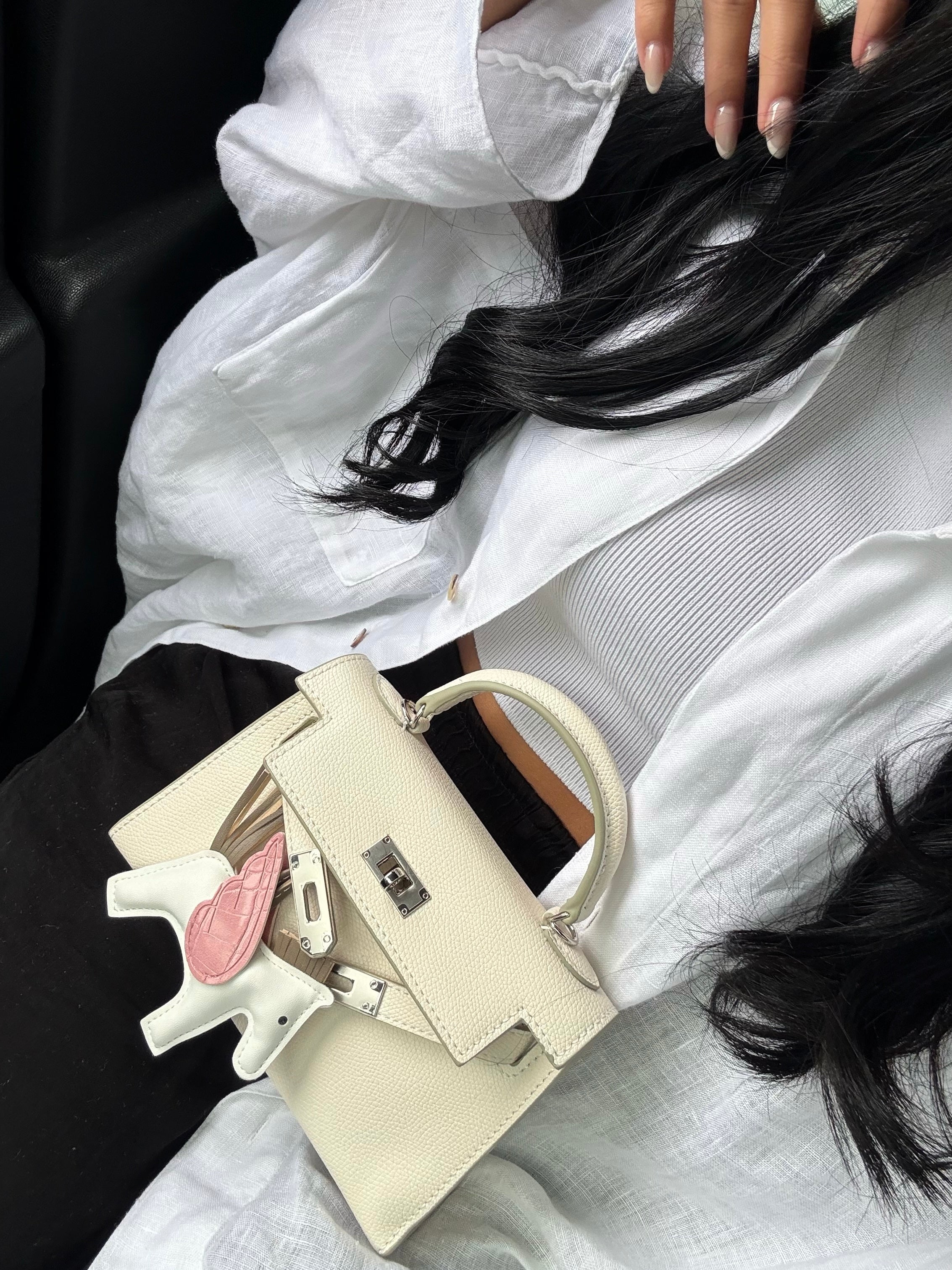 PETIT SAC BLANC À BANDOULIÈRE