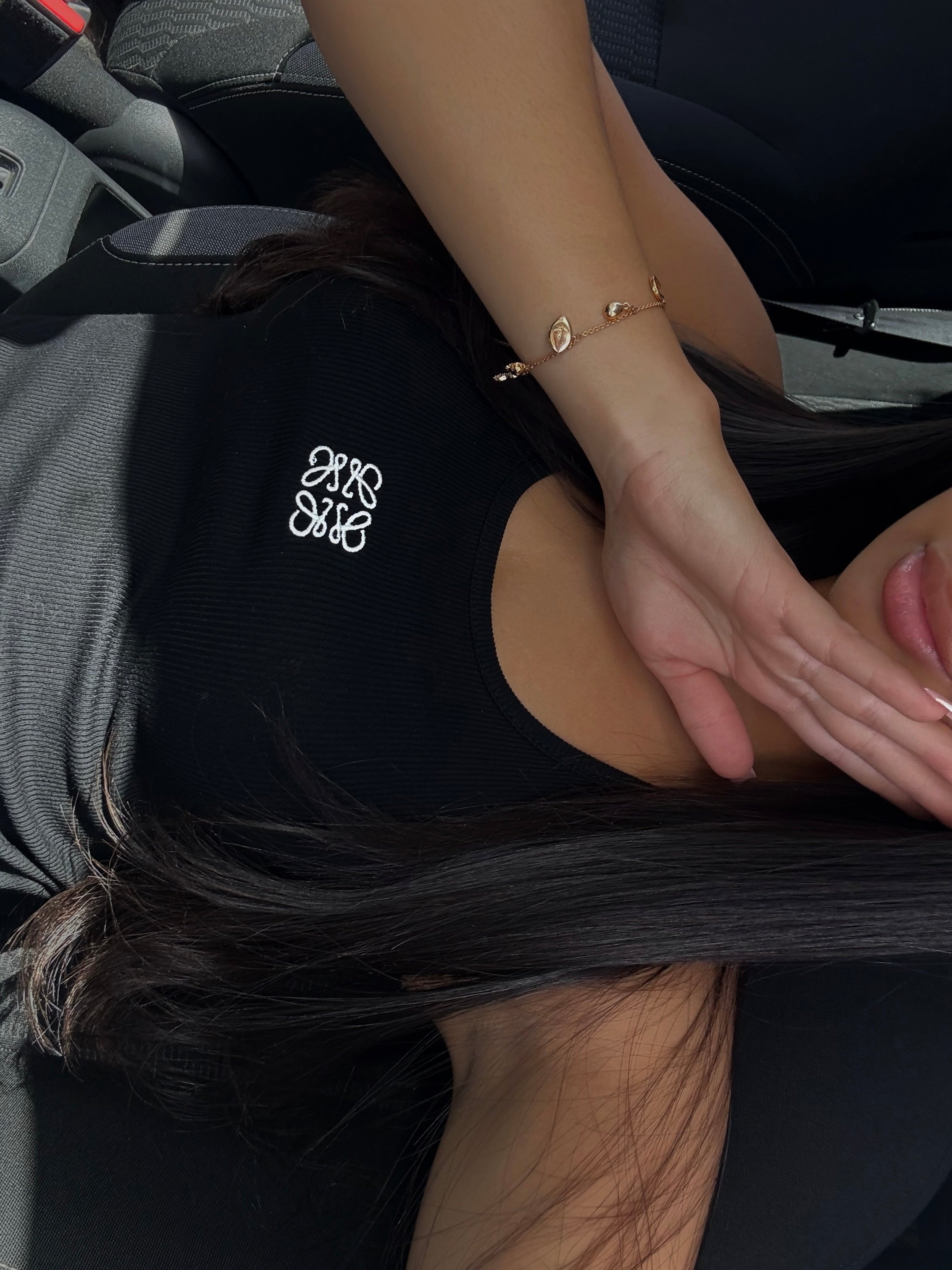 DÉBARDEUR NOIR AVEC LOGO